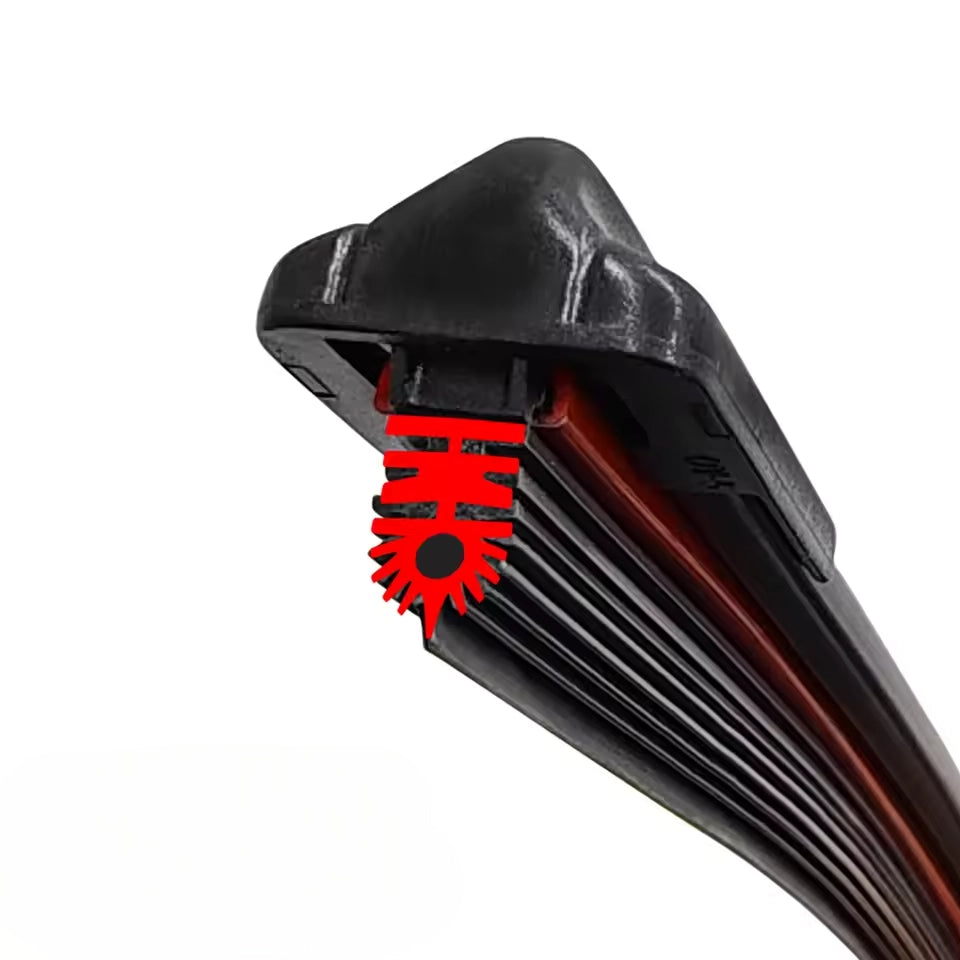 Universal Car Windshield Wiper Blade – 11 Layer Rubber Strip – All Season J/U Hook